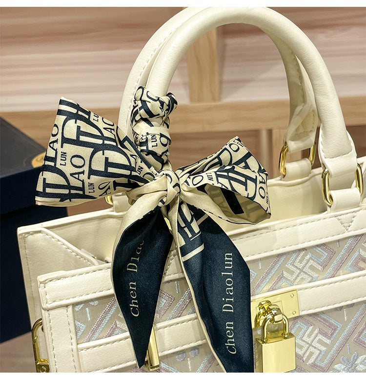 Elegant Chinese-style brocade tote large-capacity women's 2025 new Kelly bag, versatile handbag