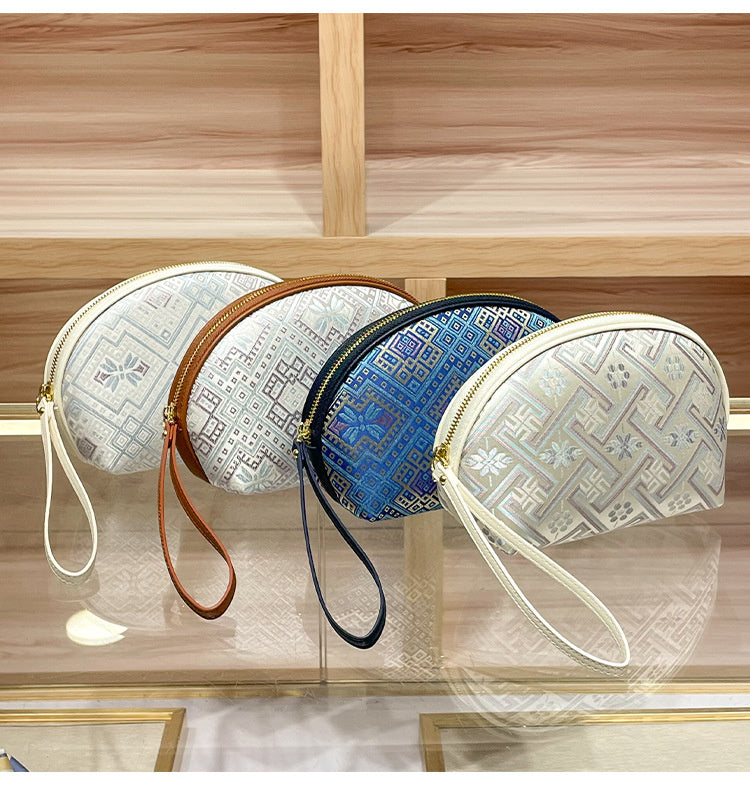 CHEN DIAOLUN brand women's handbag, genuine leather clutch new style brocade bag, super popular small coin purse
