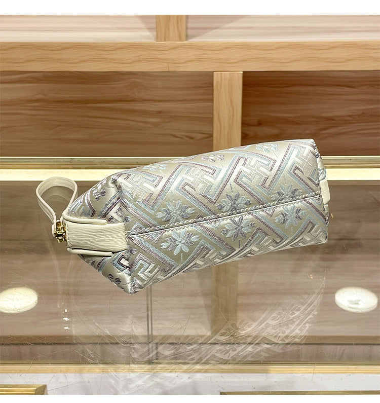 CHEN DIAOLUN brand women's handbag, genuine leather clutch new style brocade bag, super popular small coin purse