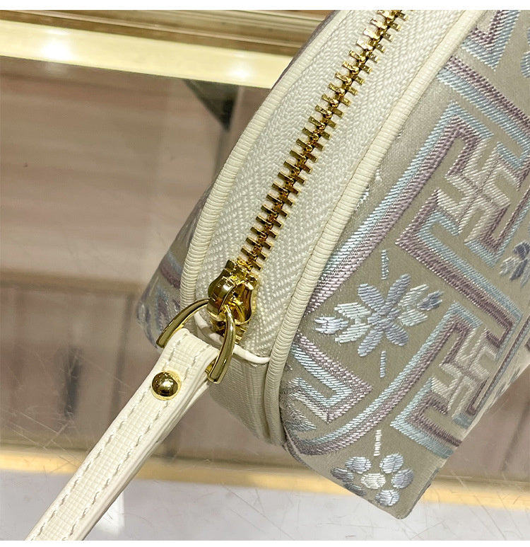 CHEN DIAOLUN brand women's handbag, genuine leather clutch new style brocade bag, super popular small coin purse