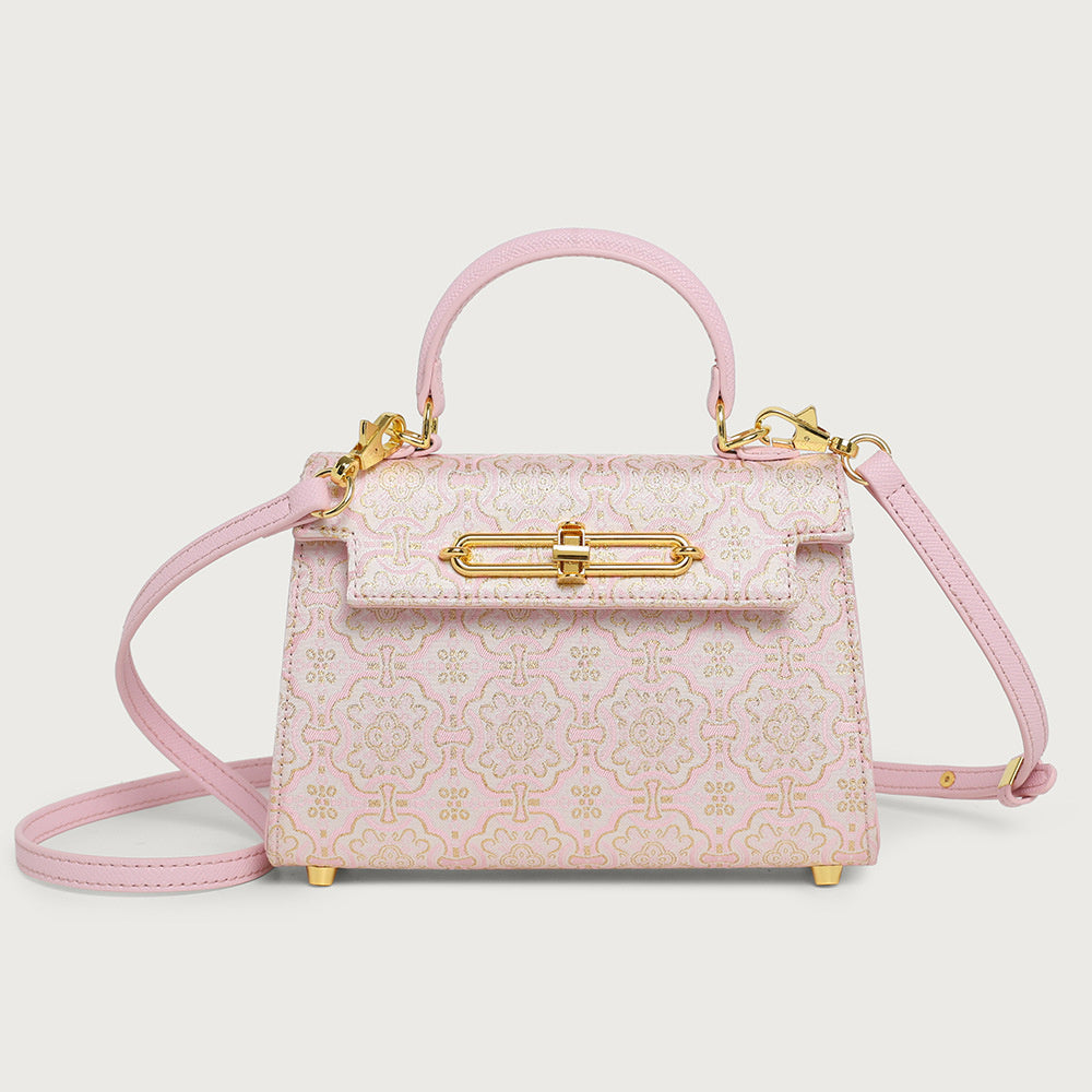 High-End Brocade Handbag Kelly 2025 New Fashion Versatile Light Luxury Niche Single Shoulder Crossbody Commuter Women's Bag