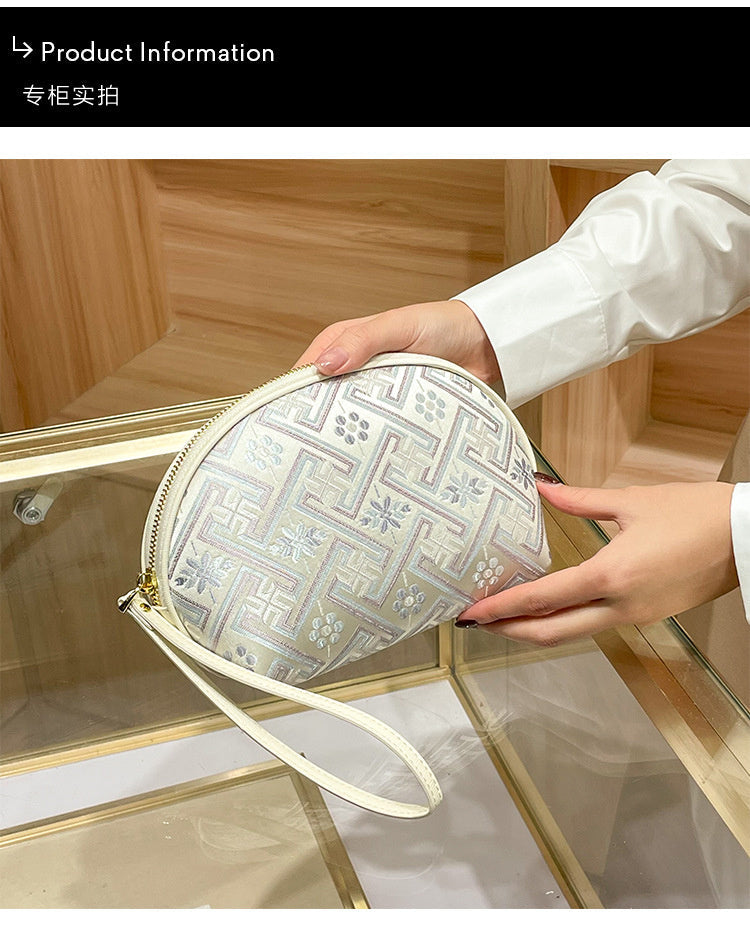 CHEN DIAOLUN brand women's handbag, genuine leather clutch new style brocade bag, super popular small coin purse