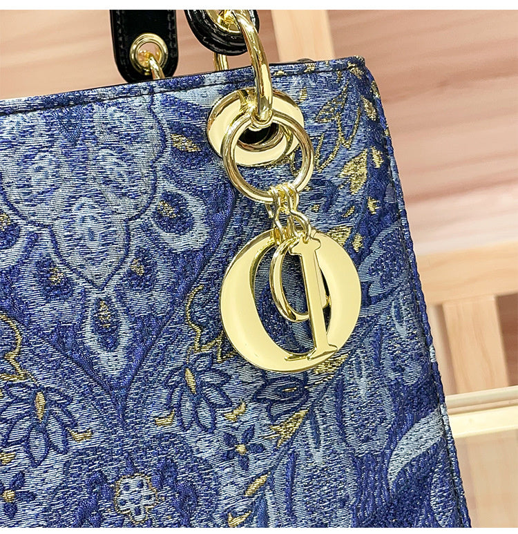 High-end Feel Foreign Trade Cross-border Handbag Princess Diana Style Women's 2025 New Trendy Color-blocking Niche Single Shoulder Crossbody Small Square Bag
