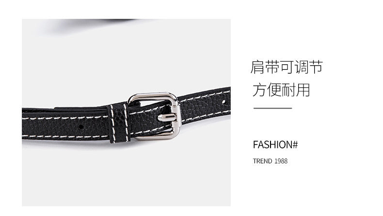 Genuine Leather Small Square for Women 2026 New First Layer Cowhide Large Capacity Wide Strap Single Shoulder High-end Crossbody Bag