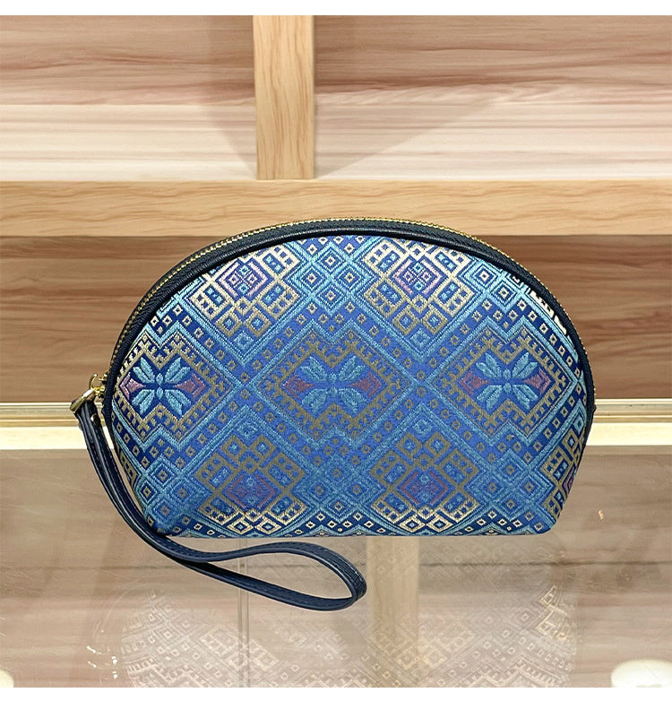 CHEN DIAOLUN brand women's handbag, genuine leather clutch new style brocade bag, super popular small coin purse