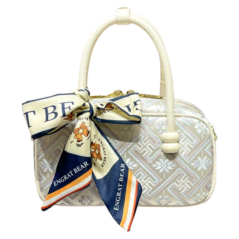 Intangible Cultural Heritage Zhuang Brocade Chinese Style Bowling Women's 2026 New Boston Handheld Crossbody Small Bag