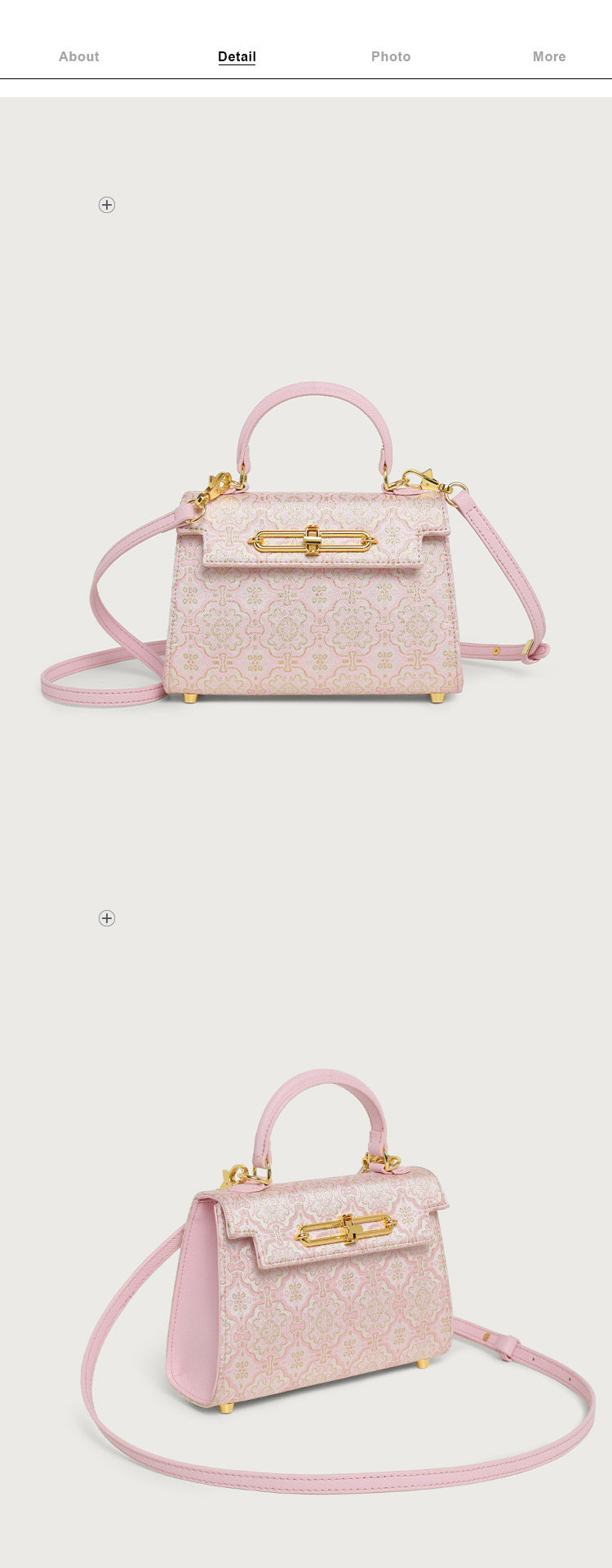 High-End Brocade Handbag Kelly 2025 New Fashion Versatile Light Luxury Niche Single Shoulder Crossbody Commuter Women's Bag